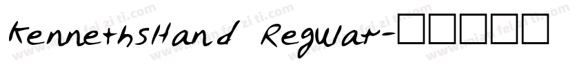 KennethsHand Regular字体转换